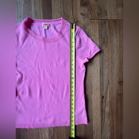J. Crew 100% Cashmere Short Sleeved Pink Sweater Woman’s Sz S Luxury Barbie - Picture 10 of 10
